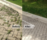 Steam Weed Killer Green Ninja Stealth before after paving